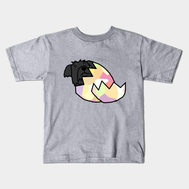 Cute Dog Hatching from Easter Egg Kids T-Shirt by ellenhenryart